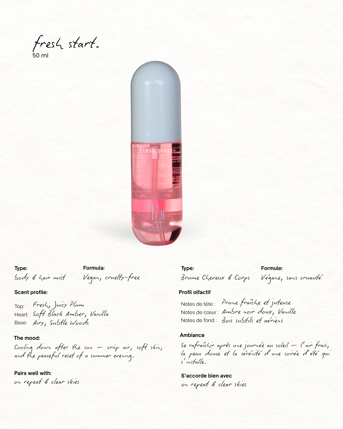 Summer Inspired Hair and Body Spray Mist