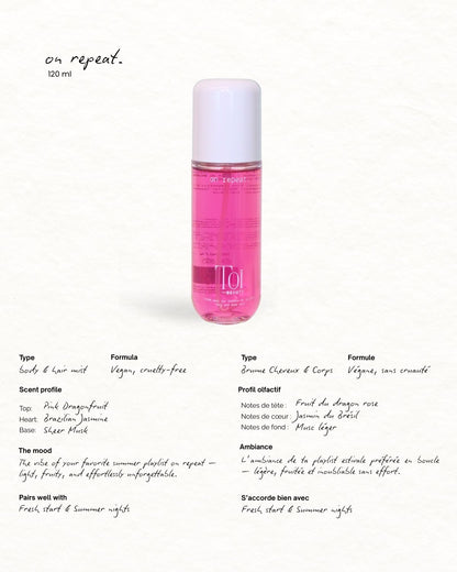 Summer Inspired Hair and Body Spray Mist