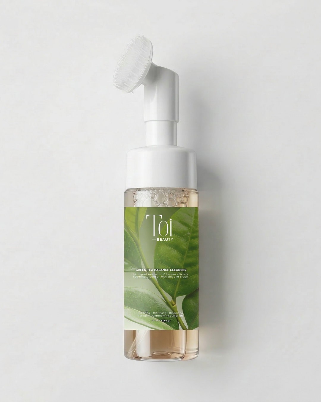 Nettoyant moussant avec brosse en silicone