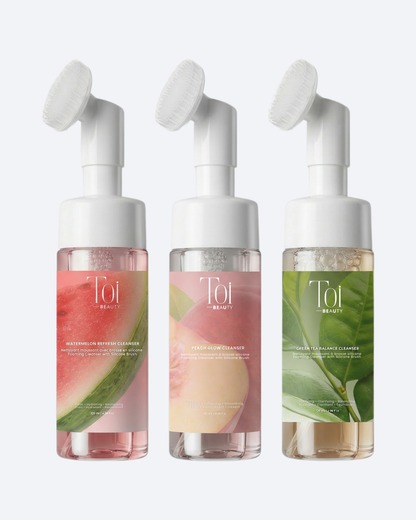 Nettoyant moussant avec brosse en silicone